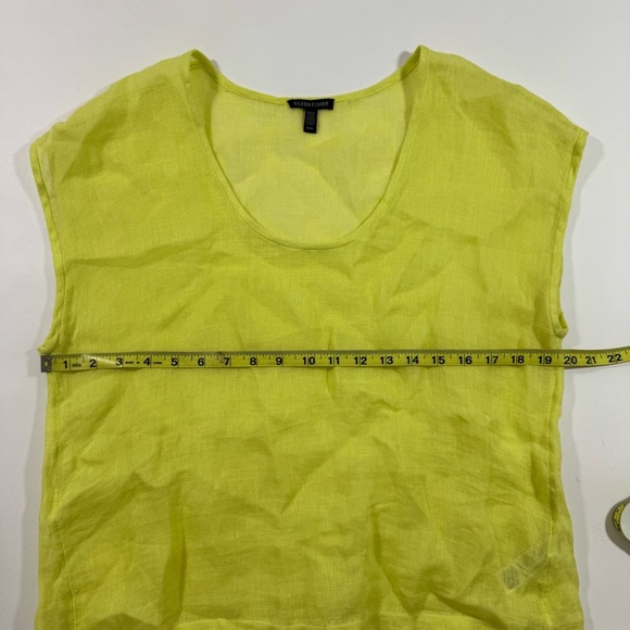 Eileen Fisher Organic Linen Top Sleeveless Scoop Neck - Picture 5 of 6